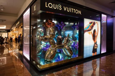 Showcase of famous designer bag brand Louis Vuitton clipart