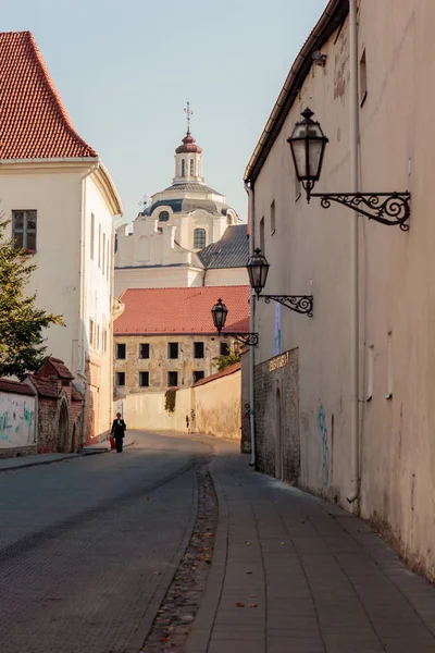 Sv. Ignoto ulice v staré město Vilnius — Stock fotografie