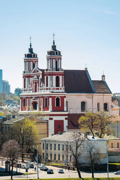 A Szent Fülöp templom és a Szent Jakab Vilniusban — Stock Fotó