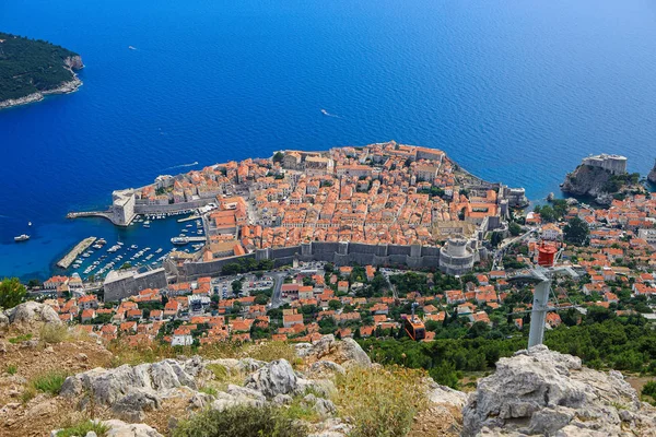 Pohled na staré město Dubrovník, Chorvatska — Stock fotografie