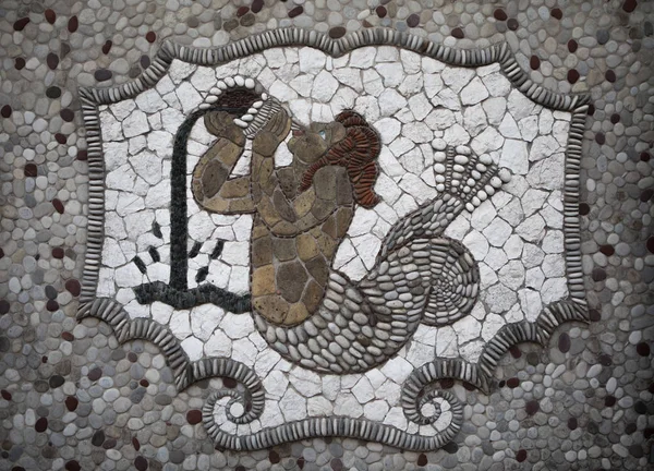 Mosaic from pebbles in Nice — Stock Photo, Image