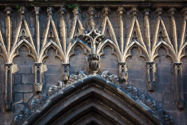 Detail of gothic church Santa Maria del Pi — Stockfoto
