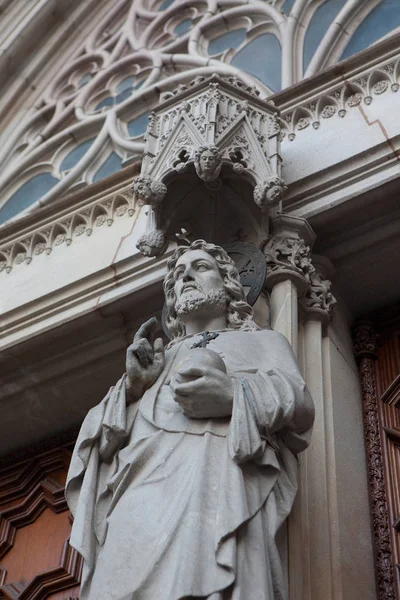 Detalhe da Catedral da Santa Cruz e Santa Eulália — Fotografia de Stock