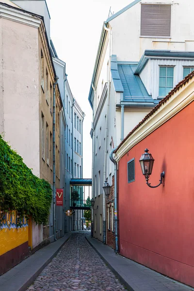 Vilna Lituania Junio 2019 Calle Arkliu Estrecha Casco Antiguo Vilna — Foto de Stock