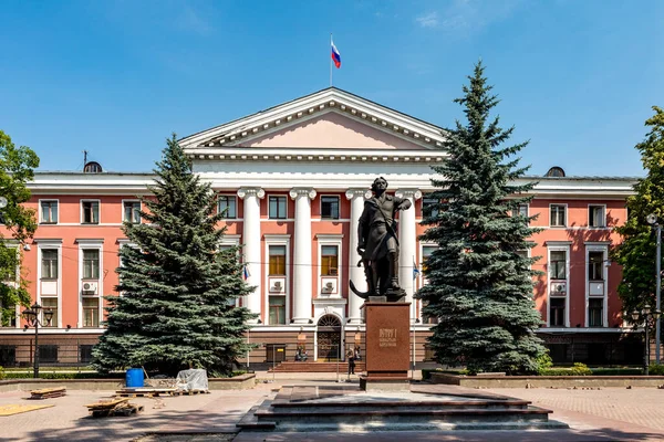 Kaliningrad Ryssland Juni 2019 Peter Det Stora Monumentet Utanför Den — Stockfoto