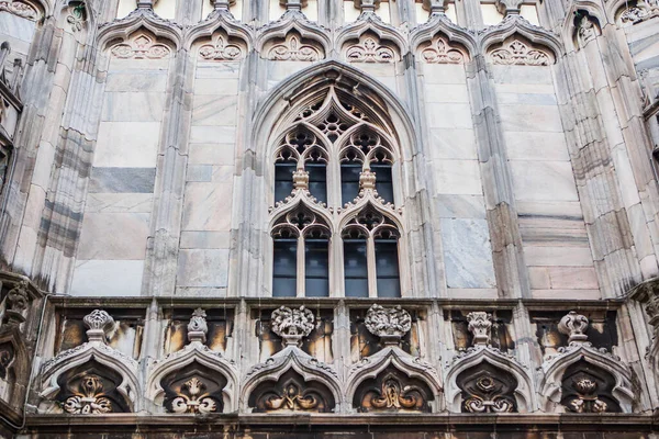 Ornate Architectural Details Roof Famous Cathedral Duomo Milano Milan Italy — Stock Photo, Image