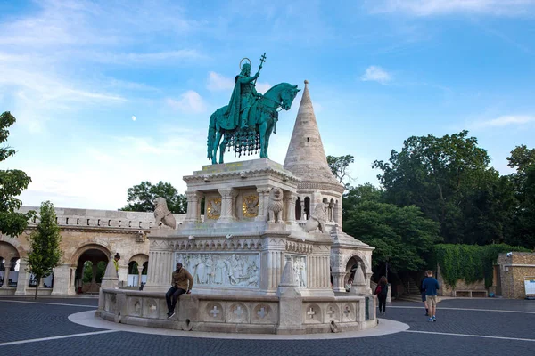 Budapest Hungary July 2019 Equestrian Statue Saint Stephen King Stephen — 스톡 사진