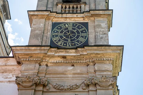 Horloge Monastère Pazaislis Église Visitation Magnifique Exemple Architecture Baroque Italienne — Photo