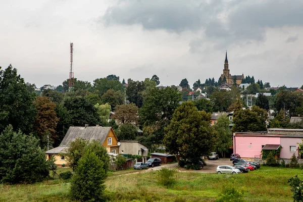 Vilnius Lithuania August 2018 Cityscape Naujoji Vilnia Distant Suburb Vilnius — Stock Photo, Image