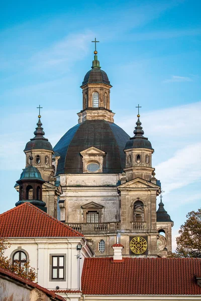 Klasztor Pazaislis Kościół Nawiedzenia Najwspanialszy Przykład Włoskiej Architektury Barokowej Litwie — Zdjęcie stockowe