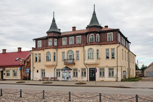Ροκίσκης Λιθουανία Ιουλίου 2017 Παλιά Κτίρια Στην Κεντρική Πλατεία Του — Φωτογραφία Αρχείου