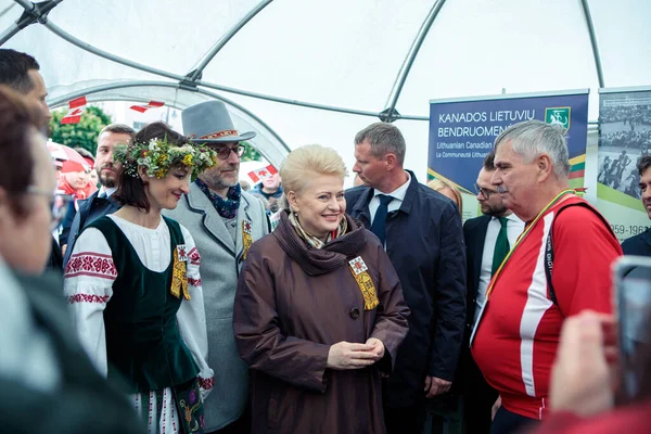 Vilnius Lituanie 1Er Juillet 2018 Présidente Dalia Grybauskaite Inaugure Journée — Photo