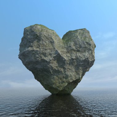 Kalp şeklinde kaya 