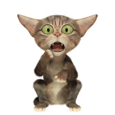 Yavru kedi ile sürpriz arıyor