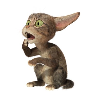 Yavru kedi ile sürpriz arıyor