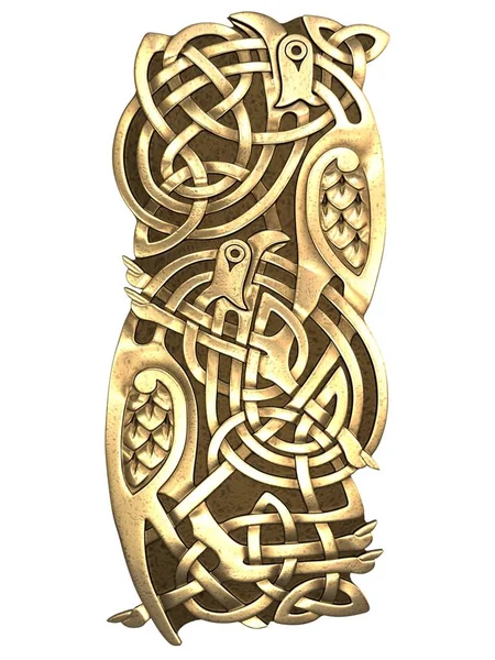 Golden Celtic ornament — Stock Photo, Image