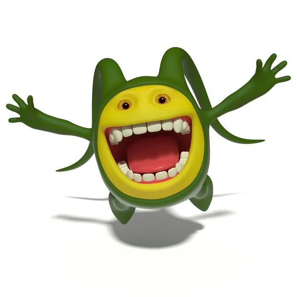 Schattig groene monster — Stockfoto