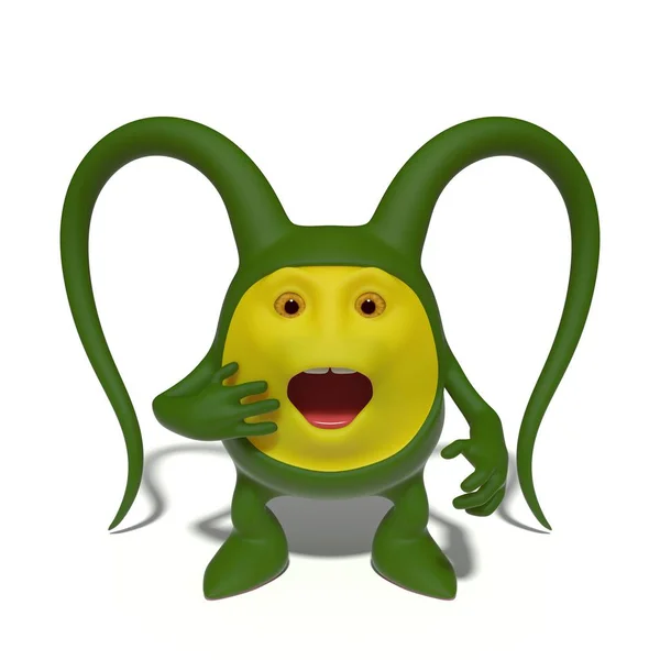 귀여운 녹색 괴물 — 스톡 사진