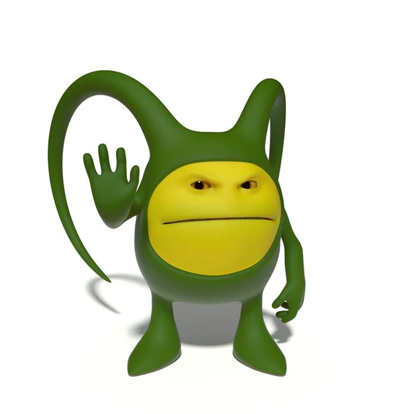 Niedliches grünes Monster — Stockfoto