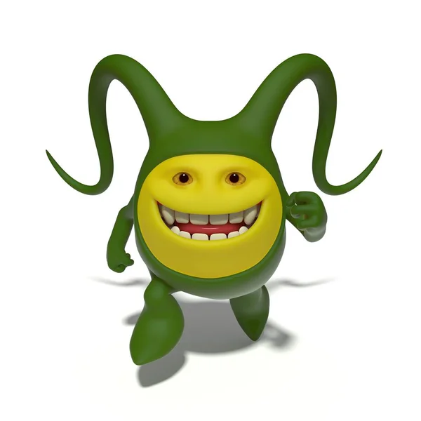 Roztomilé zelené monstrum — Stock fotografie