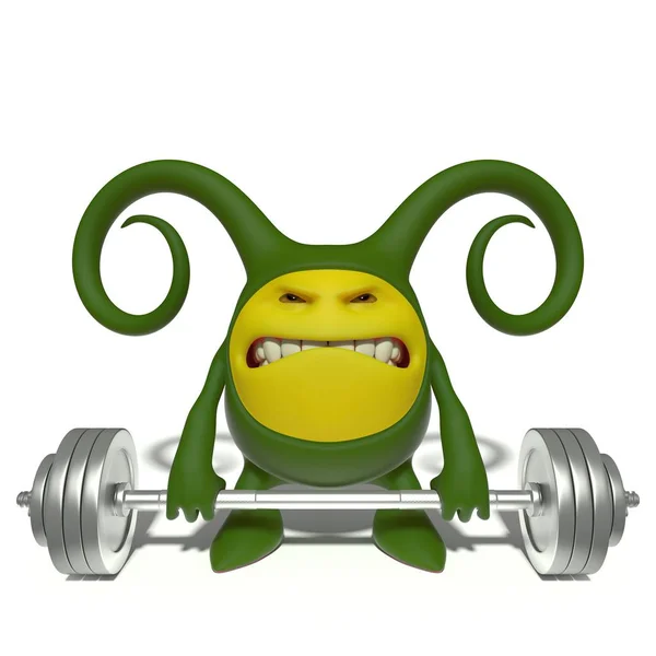 Cute green monster — Stock Photo, Image