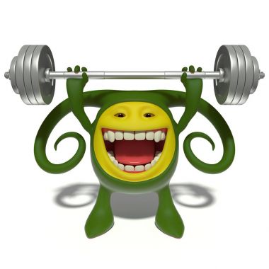 Yeşil canavar ağırlık-çalışan