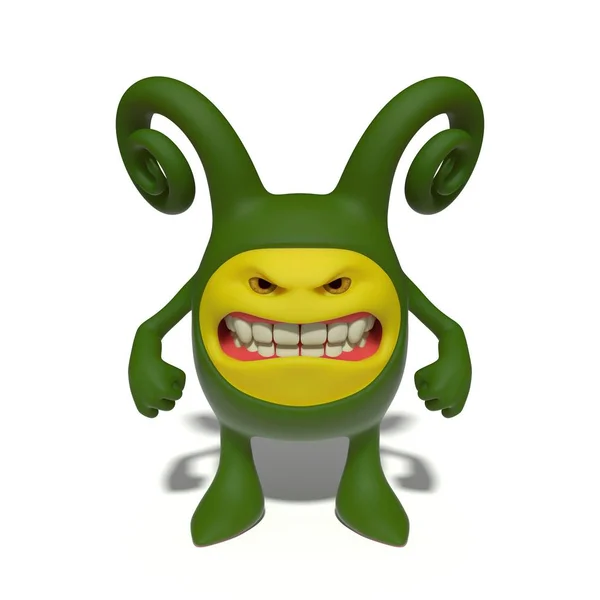 Monstruo verde enojado — Foto de Stock