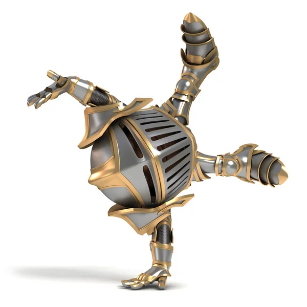 Little knight acrobat — Stock Photo, Image