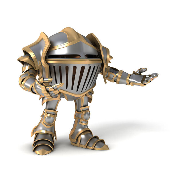 Funny cartoon knight