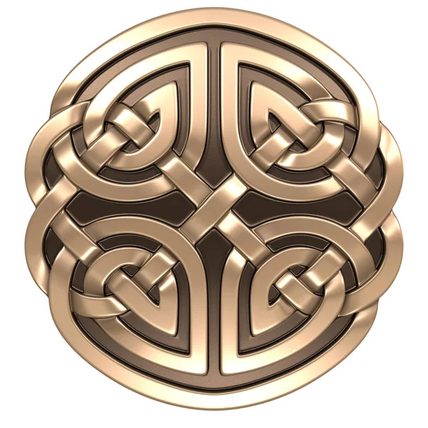 Guld Keltisk ornament - Stock-foto