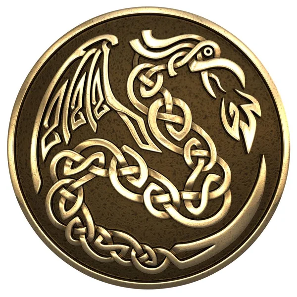 Dragon i keltisk stil — Stockfoto