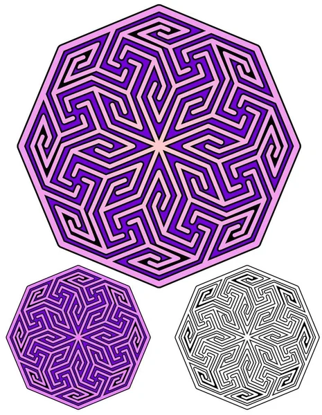 Projektowanie geometryczne Mandala — Wektor stockowy