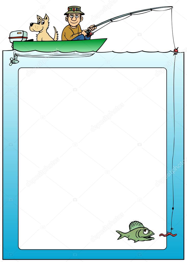 Download Gone Fishing graphic border design — Stock Vector © Therealdarla #131553892