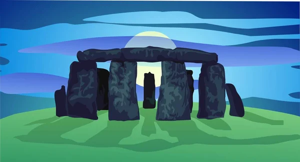 Una noche de piedra Henge — Archivo Imágenes Vectoriales