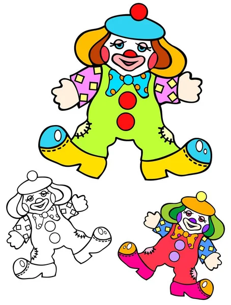 Bambola di un clown — Vettoriale Stock