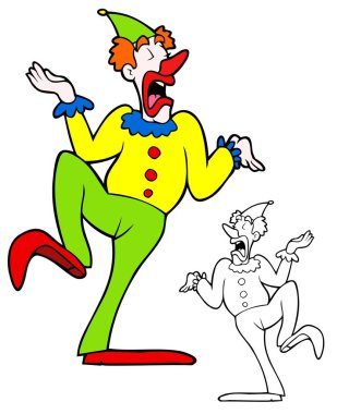 Supercilious Clown Dancing Badly clipart