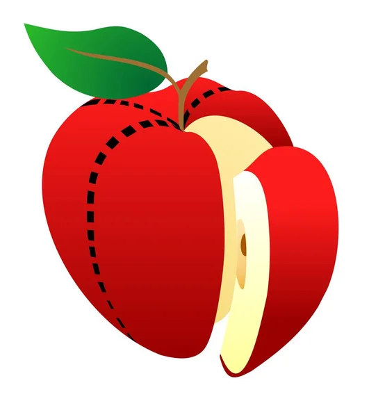 Symbolisches Apfeldesign für Lehrer — Stockvektor