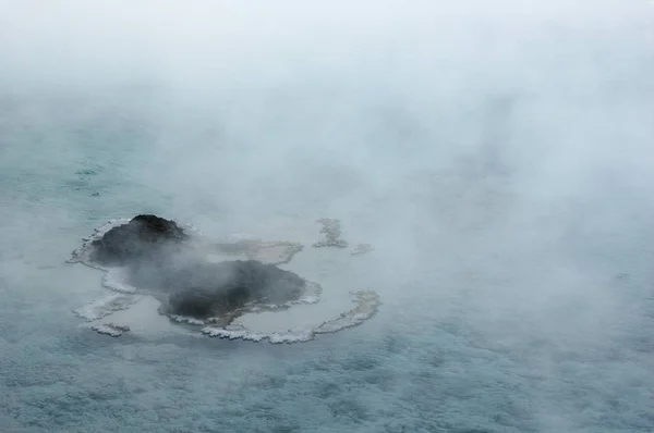 Excelsior Geyser In The Steam — Stock Photo, Image