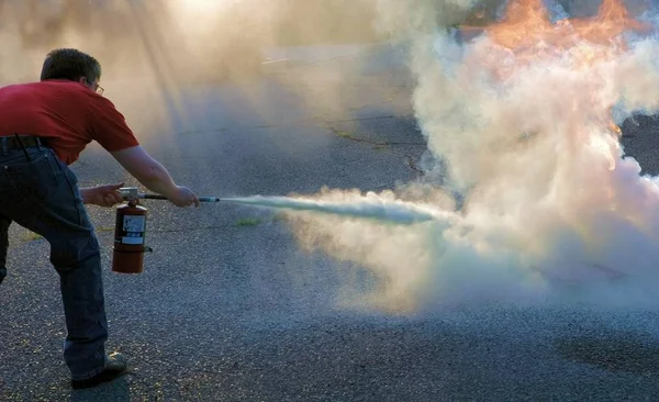 Cena de segurança de incêndio — Fotografia de Stock