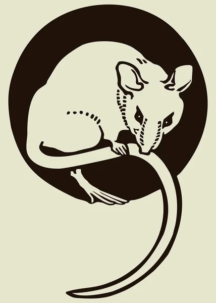 Little Field Mouse Woodcut Julie Graag 1919 — Stock Photo, Image