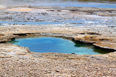 Yellowstone National Park Hot Springs clipart