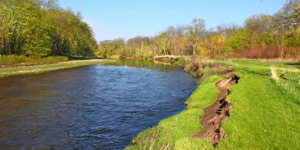 Kishwaukee River Erosion Illinois — Stock Photo, Image