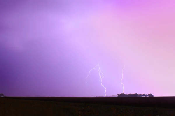 Tormenta eléctrica Lightning Champaign Illinois —  Fotos de Stock