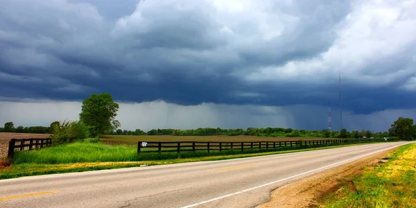 Cherry Valley (Illinois) noodweer — Stockfoto