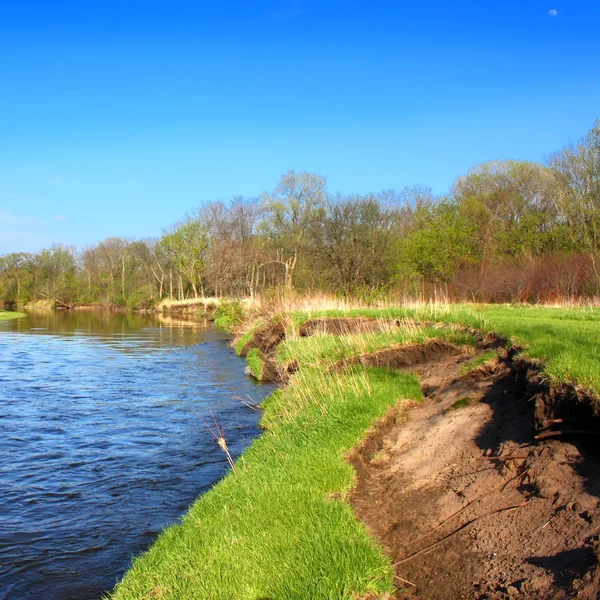 Riva del fiume Erosione Illinois — Foto Stock