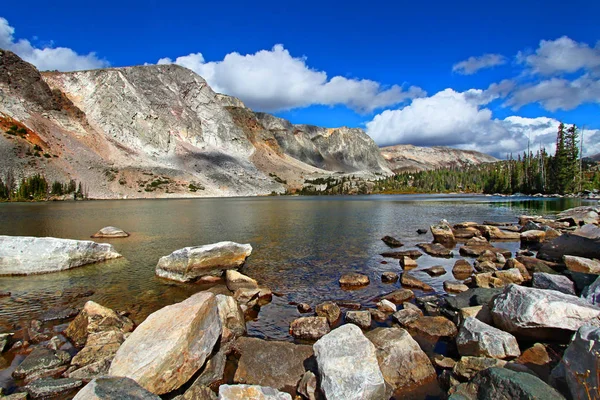 Marie jezero krajina Wyoming — Stock fotografie