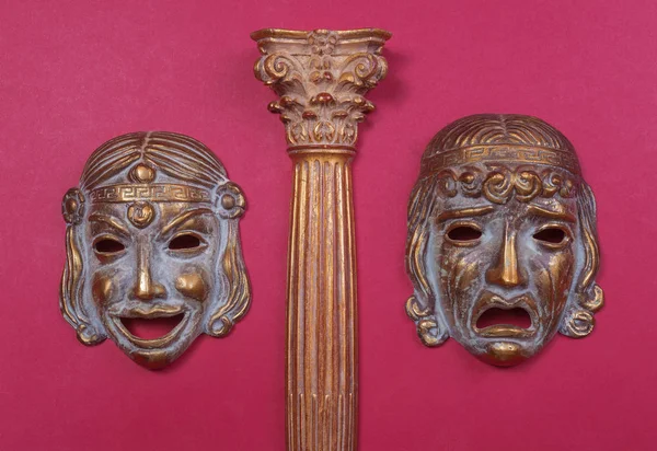 Masques du théâtre grec — Photo