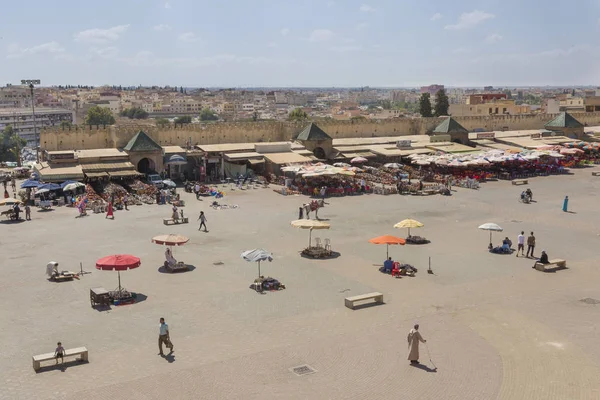 Meknes kare içinde belgili tanımlık çarşı — Stok fotoğraf