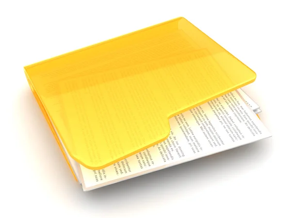 Folder with text documents — Stock Photo, Image