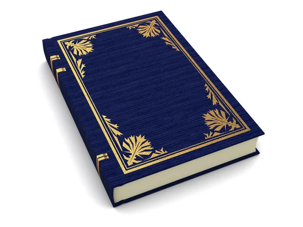 Modrá starověká kniha — Stock fotografie